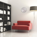 Zegar ścienny Retro Nextime 31 cm, złoty / czarny 2790 GO