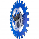 Zegar ścienny ruchome koła zębate Moving Gears Nextime 35 cm, niebieski 3241 BL