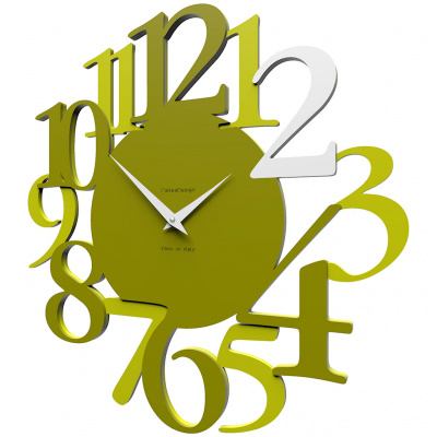 Zegar ścienny Russell CalleaDesign oliwkowo-zielony 10-020-54