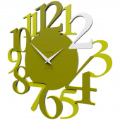 Zegar ścienny Russell CalleaDesign oliwkowo-zielony 10-020-54