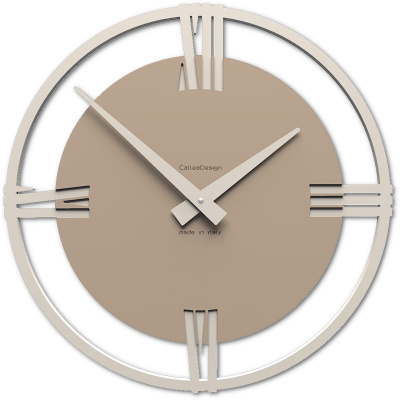 Zegar ścienny rzymskie cyfry Sirio38 CalleaDesign caffelatte 10-031-14