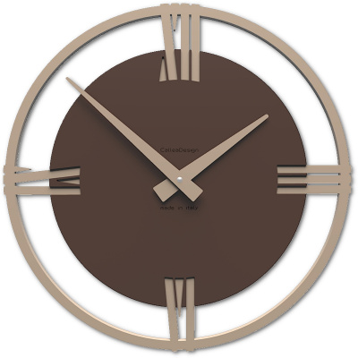 Zegar ścienny rzymskie cyfry Sirio38 CalleaDesign czekoladowy 10-031-69