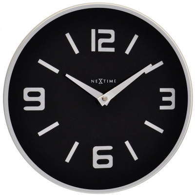 Zegar ścienny Shuwan Nextime 43 cm, czarny 8148 ZW