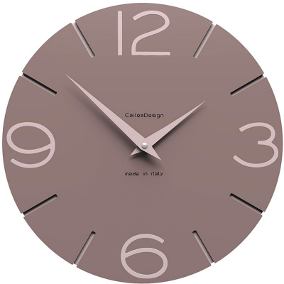 Zegar ścienny Smile CalleaDesign szara śliwka 10-005-34