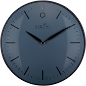 Zegar ścienny sterowany radiowo, czarny Glamour Nextime 30 cm 3256 ZWRC