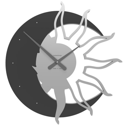 Zegar ścienny Sun & Moon CalleaDesign Swarovski crystals czarny 10-209-5