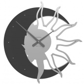 Zegar ścienny Sun & Moon CalleaDesign Swarovski crystals czarny 10-209-5