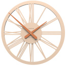 Zegar ścienny Tarquinio CalleaDesign różowo-piaskowy 10-114-21