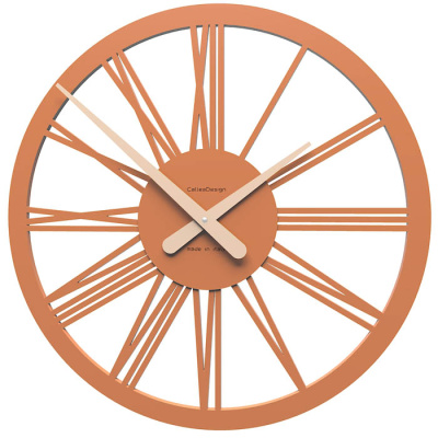 Zegar ścienny Tarquinio CalleaDesign terakota 10-114-24