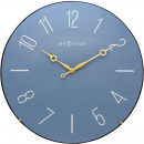 Zegar ścienny Trendy Dome Nextime 35 cm, niebieski 3158 BL