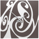 Zegar ścienny Tribal CalleaDesign czekoladowy 10-206-69