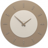 Zegar ścienny Vivyan Swarovski CalleaDesign caffelatte 10-210-14