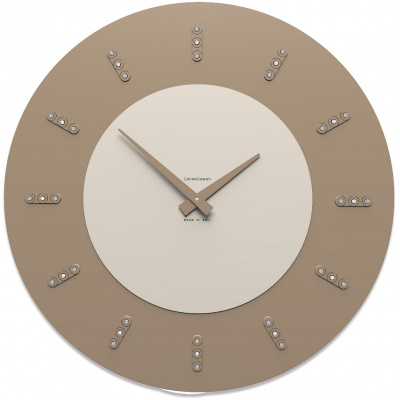 Zegar ścienny Vivyan Swarovski CalleaDesign caffelatte 10-210-14