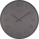 Zegar ścienny Wood Wood Nextime 35 cm, szary 3096 GS