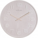 Zegar ścienny Wood Wood Nextime 53 cm, biały 3095 WI