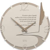 Zegar ścienny z grawerowaną dowolną sentencją CalleaDesign Caffelatte 59-10-9-14