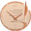 Zegar ścienny z grawerowaną sentencją na prezent CalleaDesign Terracotta 59-10-9-24