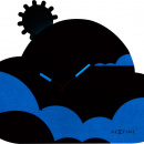 Zegar ścienny z wahadłem do pokoju dziecięcego Cloudy Nextime 3207