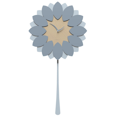 Zegar ścienny z wahadłem Flip CalleaDesign niebieski 11-009-44