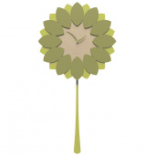 Zegar ścienny z wahadłem Flip CalleaDesign oliwkowo-zielony 11-009-54