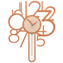 Zegar ścienny z wahadłem Joseph CalleaDesign terakota 11-002-24