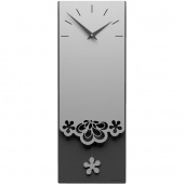 Zegar ścienny z wahadłem Merletto CalleaDesign aluminium / szary 56-11-1-2