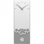 Zegar ścienny z wahadłem Merletto CalleaDesign biały / szary 56-11-1-1