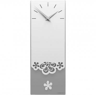 Zegar ścienny z wahadłem Merletto CalleaDesign biały / szary 56-11-1-1