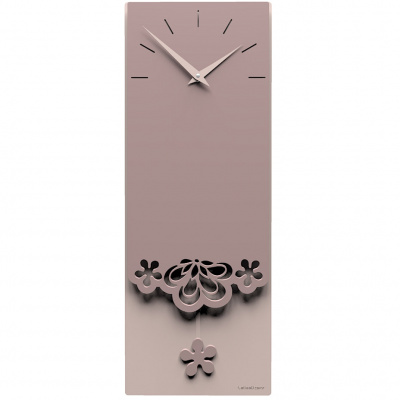 Zegar ścienny z wahadłem Merletto CalleaDesign szara śliwka 56-11-1-34