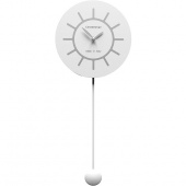 Zegar ścienny z wahadłem Philip CalleaDesign biały 11-007-01