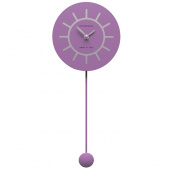 Zegar ścienny z wahadłem Philip CalleaDesign fioletowy 11-007-73