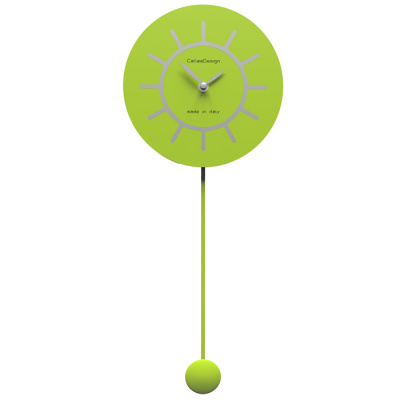 Zegar ścienny z wahadłem Philip CalleaDesign zielony 11-007-76