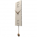 Zegar ścienny z wahadłem Rock CalleaDesign lniany 11-006-11