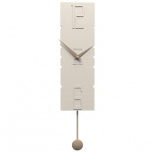 Zegar ścienny z wahadłem Rock CalleaDesign lniany 11-006-11