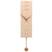 Zegar ścienny z wahadłem Rock CalleaDesign różowo-piaskowy 11-006-21