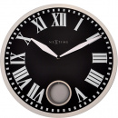 Zegar ścienny z wahadłem Romana Nextime 43 cm, czarny 8161