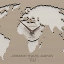 Zegar ścienny ze strefami czasowymi Cosmo CalleaDesign caffelatte 12-001-14