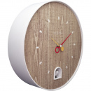 Zegar z białym słowikiem Nextime Nightingale 30 cm 5220 WI