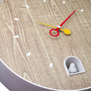 Zegar z białym słowikiem Nextime Nightingale 30 cm 5220 WI