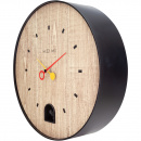 Zegar z czarnym słowikiem Nextime Nightingale 30 cm 5220 ZW