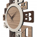 Zegar z dużymi cyframi Onyx CalleaDesign orzech włoski 10-132-85
