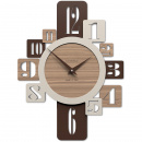 Zegar z dużymi cyframi Onyx CalleaDesign orzech włoski 10-132-85