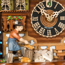 Zegar z kukułką 8-dniowy, dzwonnica, tancerze, koło młyńskie Hones 44 cm HS-8621T