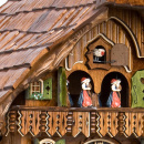 Zegar z kukułką dom w stylu górskim, 8-dniowy mechanizm, Schwarzwald Hones 55 cm HS-86740T