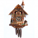 Zegar z kukułką, domek z dzwonnicą, tańczące pary, koło młyńskie Hones 39 cm HS-6777T