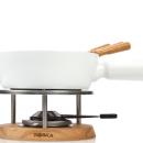 Zestaw do fondue serowego Boska 1 Litr, dębowa podstawa, ceramiczne naczynie BO-340029