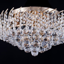 Złota, kryształowa lampa sufitowa Karolina Maytoni Classic DIA120-09-G