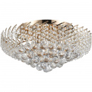 Złota, kryształowa lampa sufitowa Karolina Maytoni Classic DIA120-09-G