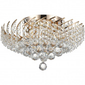 Złota lampa sufitowa z kryształami Karolina Maytoni Classic DIA120-06-G