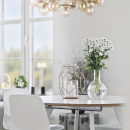 Złota lampa wisząca z bursztynowymi bańkami Dallas Maytoni Modern MOD548PL-25G